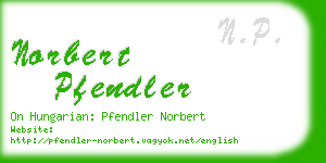 norbert pfendler business card